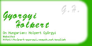 gyorgyi holpert business card